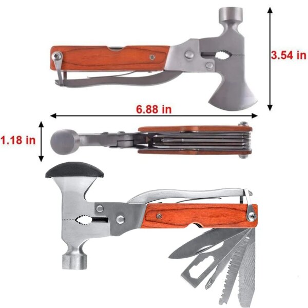 ⁦مطرقة نجاة محمولة باليد ومتعددة الادوات⁩ - الصورة ⁦9⁩