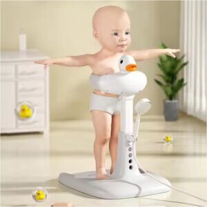 مساعد الاستحمام للأطفال على شكل بطة